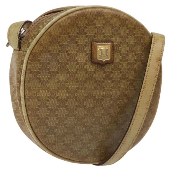 CELINE Macadam Canvas Shoulder Bag Brown - Picture 1 of 12